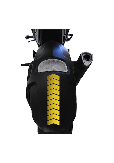 Ok Tasarımlı Reflektif Sarı Çamurluk Kask Sticker Çınar Extreme