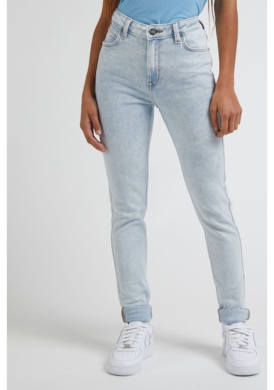 Lee Scarlett Skinny Fit Dar Kesim Yüksek Bel Çok Dar Paça Mavi Kadın Esnek Jean Denim Kot Pantolon L626GWC36 Mavi