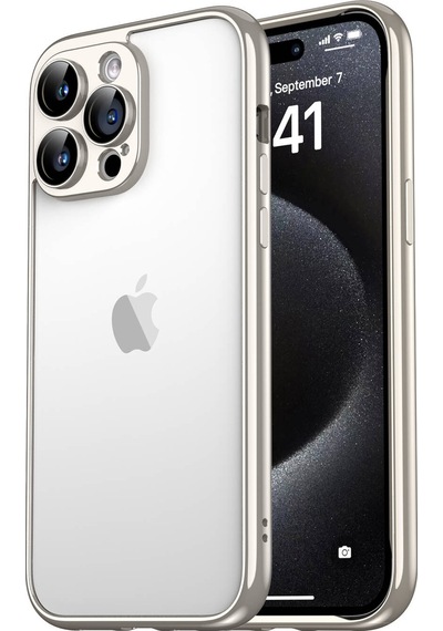 Apple Uyumlu iPhone 15 Pro Kılıf Zore Kamera Korumalı Bontez Bumper Gümüş