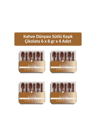 Kahve Dünyası Sütlü Kaşık Çikolata 4'lü 6 x 8 G