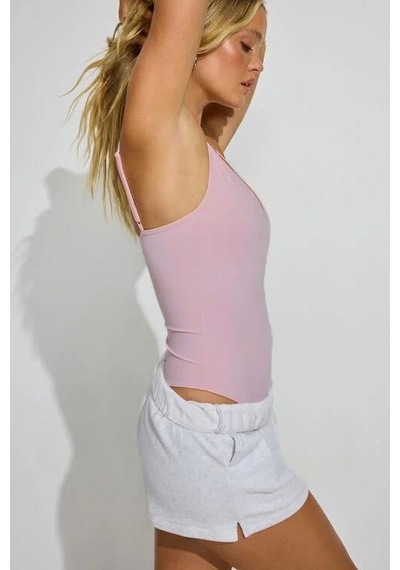 Madmext Pembe Askılı Kadın Bodysuit Mg2542
