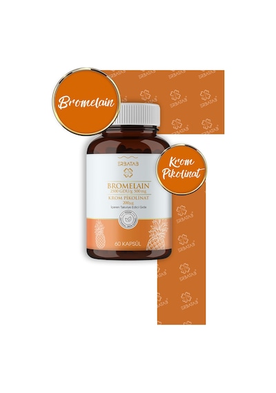 Erbatab Bromelain & Krom Pikolinat 60 Kapsül