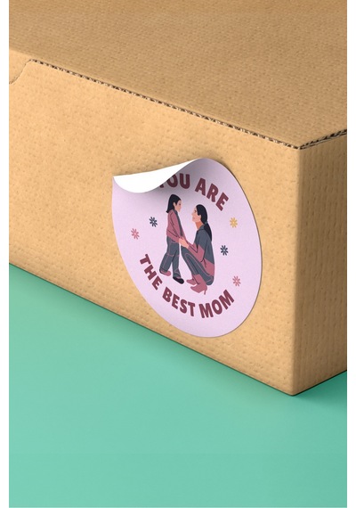 Best Mom Anneler Günü Sticker 3x3cm St2381 Çok Renkli