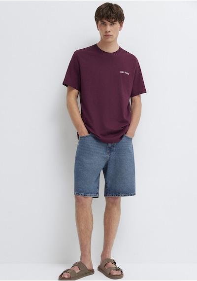 Mavi - Mavi Jeans Baskılı Bordo Tişört 0613577-70434