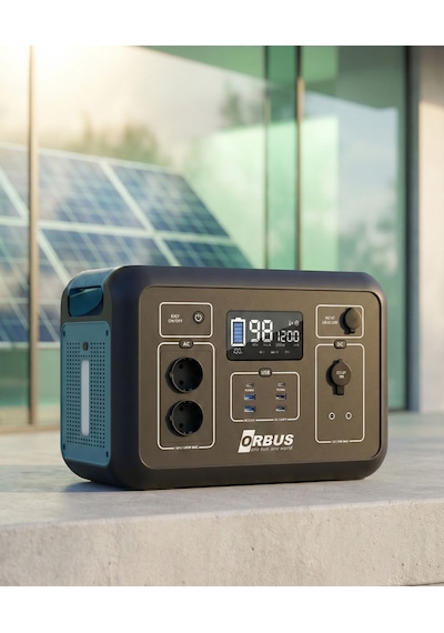 Orbus 1200w Taşınabilir Güç Kaynağı 1132wh Kapasiteli Güç İstasyonu