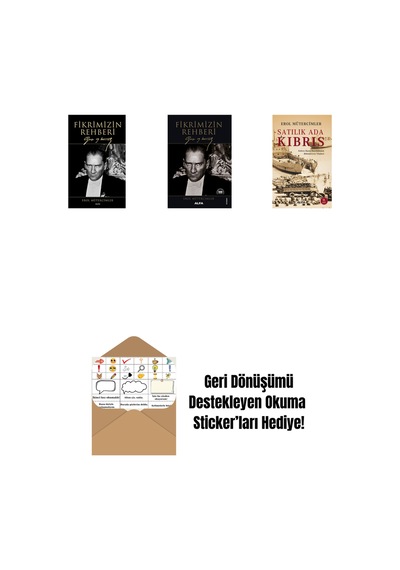 Fikrimizin Rehberi Ciltli + Fikrimizin Rehberi - Gazi Mustafa Kemal + Satılık Ada Kıbrıs + Okuma Sticker'ları
