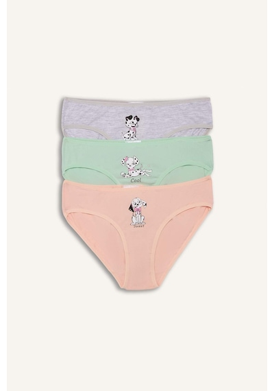 Defacto Desenli Penye 3lü Slip Külot Kız Çocuk H5945a826smgr101 Gri-gr101