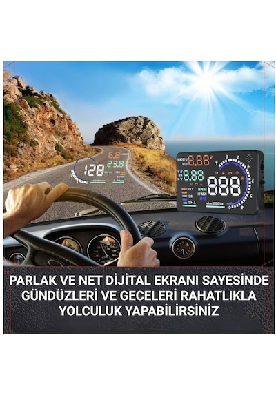 Multizone Hyundai Era-getz Hız Devir Su Sıcaklık Akü Yakıt Tüketimi Gps Gösterge Araba Obd2 Hud A8