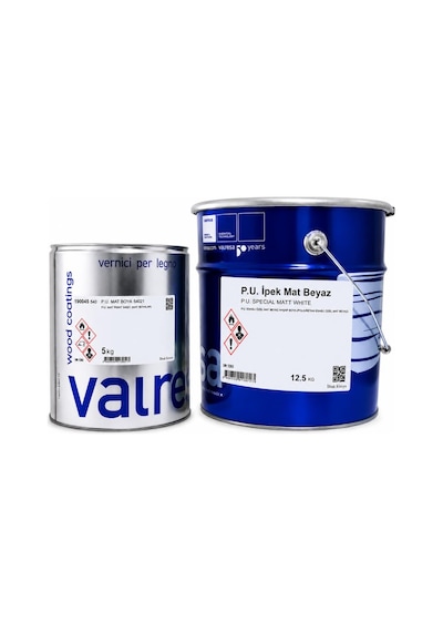Valresa Poliüretan İpek Mat Beyaz Boya 12.5 Kg+5 Kg
