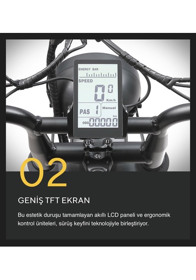 Ape Ryder A10 Elektirkli Bisiklet Gri