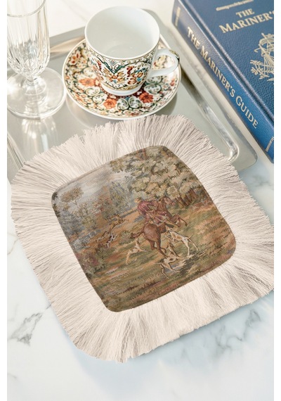 Avangard Avcı Temalı Saçaklı Sunum Peçetesi-klasik Sanat Esintili Pastel Krem Bardak Altlığı Mendil Grili Kehribar Avangard Avcı Temalı Saçaklı Sunum Peçetesi-klasik Sanat Esintili Pastel Krem Bardak Altlığı Mendil Grili Kehribar