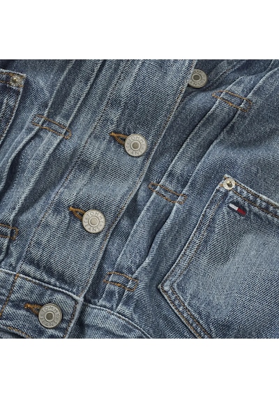 Tommy Hilfiger Pleated Trucker Jack, 1a5 Mavi Kadın Kot Ceket