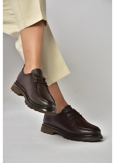 Fox Shoes Z555261103 Kahverengi Hakiki Deri Kadın Ayakkabı