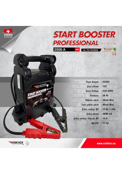 Volkher Booster Akü Takviye Cihazı 12 V - 2500  A