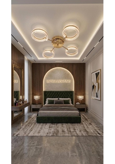 Aurea Model 4'lü Gold 3 Renk Modu Ledli Tavana Sıfır Salon Mutfak Çocuk Yatak Odası Led Avize Altın
