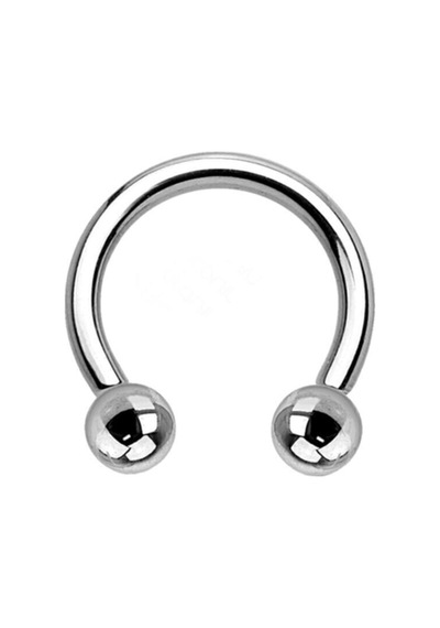 316 Cerrahi Medikal Çelik Tragus , Kıkırdak Ve Septum Piercing L Beden Gümüş Renk Koyu Yeşil