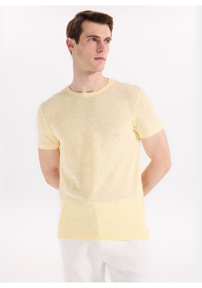 Fabrika Sarı Erkek Pamuklu T-shirt F6sm-tst 2900