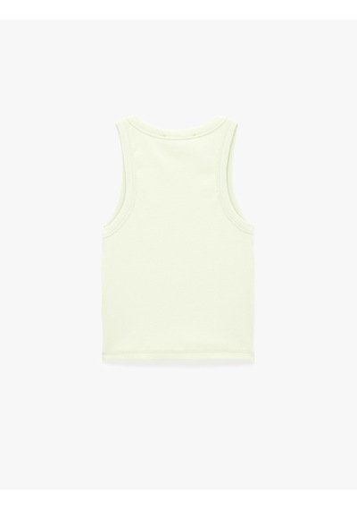 Koton Slim Fit Kolsuz Halter Yaka Bluz Yeşil 6sal30048ık