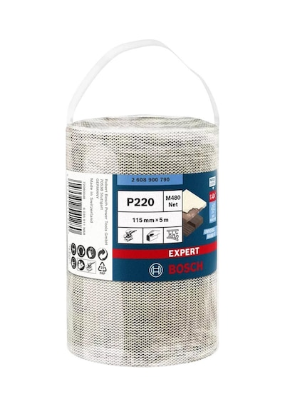 Bosch M480 115 Mm 220 Kum Cırtlı Rulo Elek Telli Ağ Zımpara 2608900790