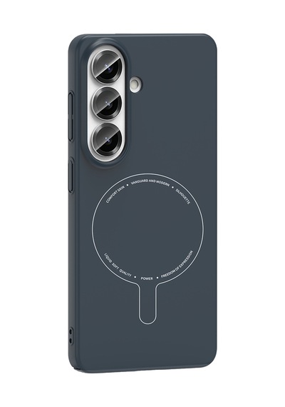Galaxy S26 Fe Kılıf M-safe Şarj Özellikli Kamera Korumalı Zore Elio Sert Pc Kapak Lacivert