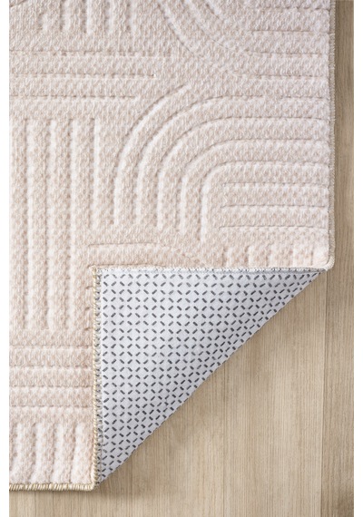 Raschel Carpet Premium Bohem Yıkanabilir Leke Tutmaz Modern Sisal Bej Özel Seri Kaymaz Taban Halı Yolluk Bej