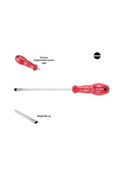 Ceta Form Torex Düz Uçlu Tornavida 8x175 Mm