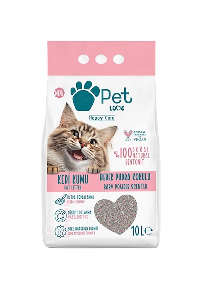 Petlove Kedi Kumu Bebek Pudra Kokulu 10 Lt