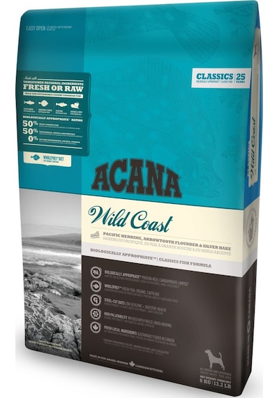 Acana Classics Wild Coast Balıklı Düşük Tahıllı Yetişkin Köpek Maması 2 KG
