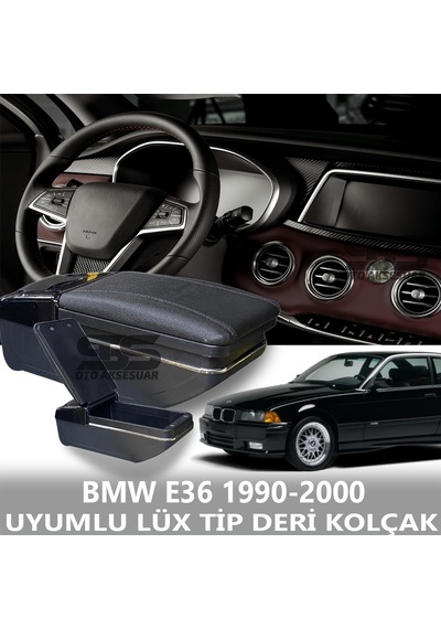 Bmw E36 1990-2000 Uyumlu Premium Deri Kol Dayama Kolçak Lüx Tip