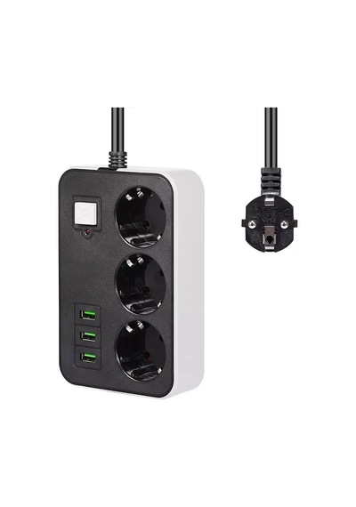 Ers 3 Usb Li 3 Lü 1.8 M Akım Korumalı Priz Diğer