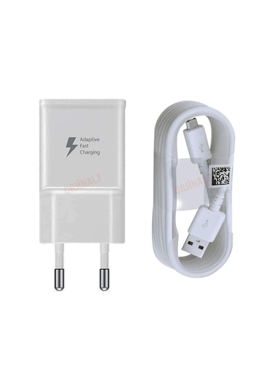 Samsung Uyumlu Micro Usb Hızlı Seyahat Şarj Aleti Ve Data Kablosu -Beyaz (505668030)