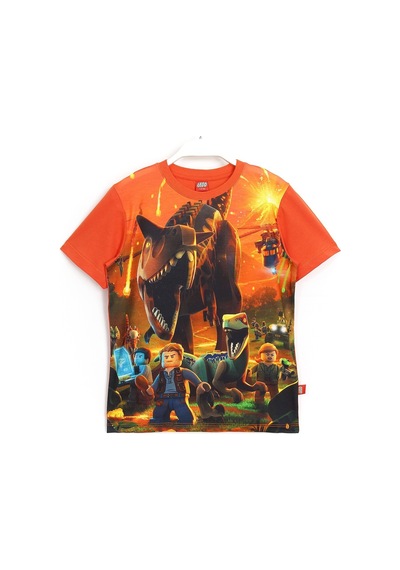 Dinazor Temalı Oyun Lego Jurassic World 2 Erkek Çocuk T-Shirt Tur Turuncu