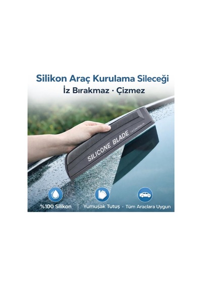Coofbe Premıum Silikon Araç Kurulama Sileceği Çizmez Silikon Duşakabin Araç Kurulama Sileceği Cam 30cm