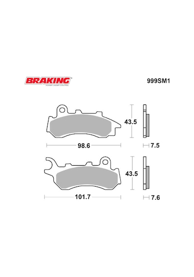 HONDA PCX 125 125 2019 BRAKING YARI METALİK FREN BALATASI 999SM1
