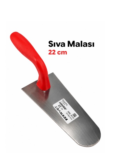 Sıva Malası 22 Cm Profesyonel Duvarcı Malası Çelik Gövdeli Plastik Saplı