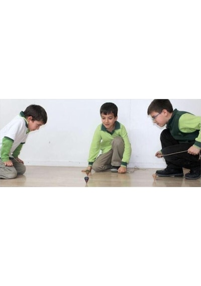 Nostaljik Ahşap Topaç Oyuncak 5'li Demet
