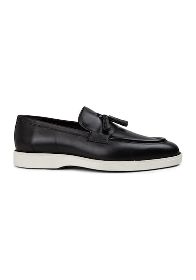 Deery Hakiki Deri Siyah Püsküllü Erkek Loafer - 01958msyhc01 Siyah