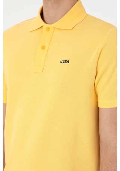 U.S. Polo Assn. Erkek Regular Fit Polo Yaka Sarı Basic Tişört 50306007-VR044