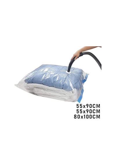 3lü Set Vakumlu Poşet Hurç 2 Adet Xl 55x90cm + 1adet Xxl 80x100cm %75 Yer Tasarrufu Çok Renkli