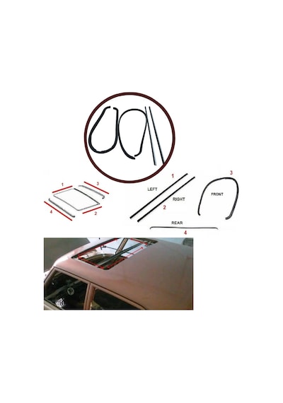 Sunroof Fitil Set Mercedes W114 W123 190 W201 W116 W126 W110 İçin Standart