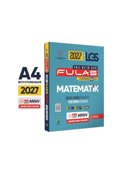 2027 8.Sınıf Full LGS Altın Seri(FULAS)MEB Çıkmış Modüler Soru Bankası Seti Çözümlü EN KAPSAMLI SET