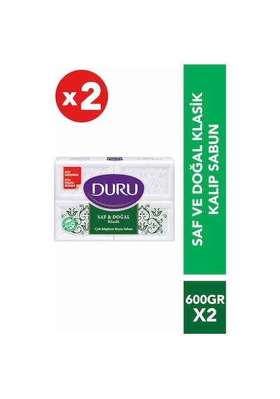 Duru Saf & Doğal Klasik Kalıp Sabun 4 x 150 G 2'li