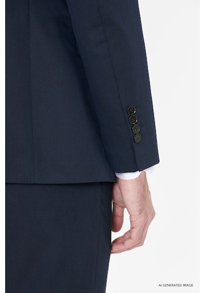 AC&Co / Altınyıldız Classics Erkek Lacivert Slim Fit Dar Kesim Mono Yaka Takım Elbise Lacivert