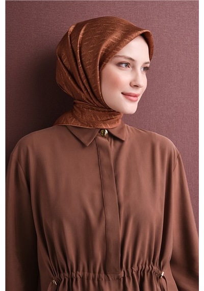 Armine Saf İpek Twill Eşarp 9625d 34 Gri - Siyah