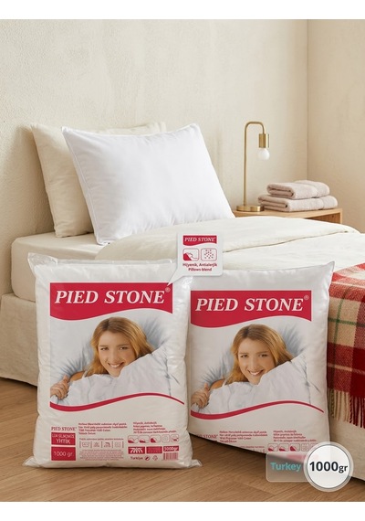 Pied Stone Lüks Silikonize Antialerjik Yastık 1000gr Beyaz