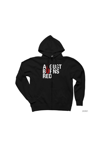 August Burns Red Siyah Fermuarlı Kapşonlu Sweatshirt