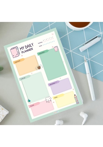 Haftalık, Günlük Planlayıcı Set - 50 Sayfa Tarihsiz Masaüstü Planner - Gençler, Kızlar, Yetişkinler İçin To Do List - 3 Parça - Green Serisi Çok Renkli Haftalık, Günlük Planlayıcı Set - 50 Sayfa Tarihsiz Masaüstü Planner - Gençler, Kızlar, Yetişkinler İçin To Do List - 3 Parça - Green Serisi Çok Renkli