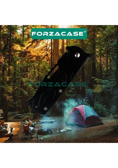 Forzacase Paslanmaz Çelik Ultra Keskin Outdoor Avcılık Kamp Çakısı Fc343 Siyah