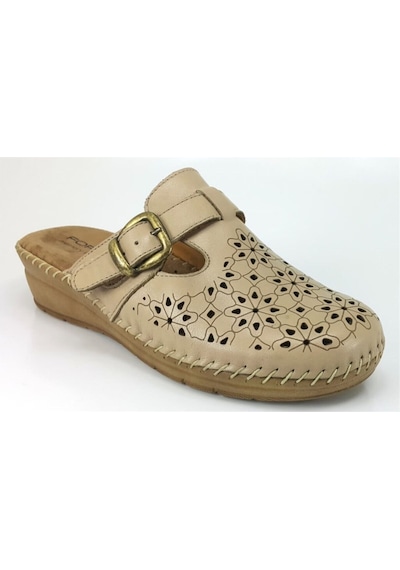 Forelli 80625 Bej Deri Terlik