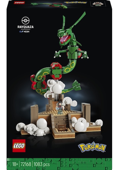 LEGO® Pokémon™ Rayquaza 72168 - Yetişkinler için Gerçekçi Detaylar İçeren Yaratıcı Model Yapım Seti (1083 Parça)